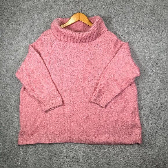 Joe Boxer Turtleneck Sweater Pink Plus Size Womens 2X - Picture 1 of 11
